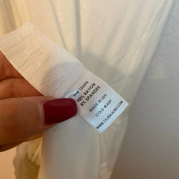 TYLIE Revolve Ivory High Low Tank Crochet Sleeveless Maxi Dress Size Large - Picture 8 of 10